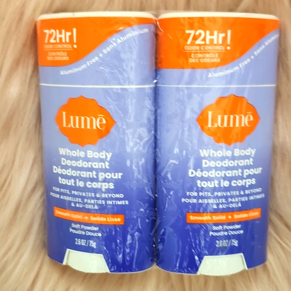 Brand New 2CT BUNDLE LUME WHOLE BODY DEODORANT
